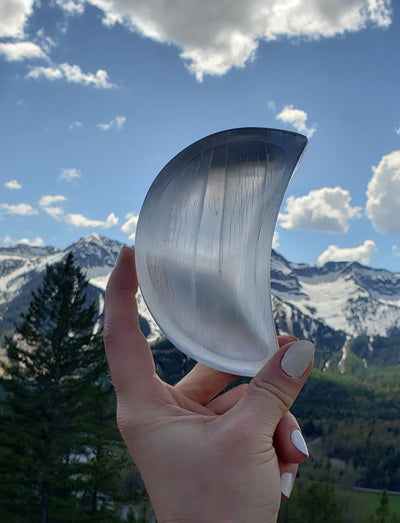 Selenite Moon Dish