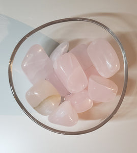 Soft Pink Mangano Calcite Tumbled pieces in various sizes
