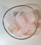Soft Pink Mangano Calcite Tumbled pieces in various sizes
